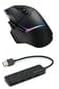 Logitech G502 X Plus Wireless Gaming Mouse (Black) Bundle with 4-Port USB 3.0 Hub (2 Items)