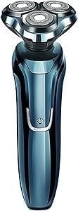 Heads Floating Shaving Hair Razor, USB Rechargeable Electric Shaver & Grooming Kit, Dry Wet Waterproof Cordless Rotary Shavers with Charging Indicator, for Bathroom, Travel