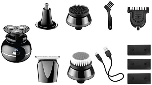Electric Shavers for Men, Washable 5in1 Electric Shaver face Body Electric Razor Wet Dry Beard Shaving Machine Groomer Hair Shaver for Men Rechargeable Set (Color : with Box)