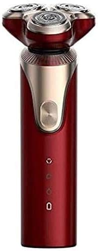 Electric Razor for Men, Wet & Dry Men's Razors for Shaving Electric Cordless, Rotary Razors Electric Shavers for Men Waterproof Rechargeable (Color : Red)