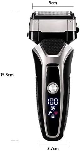 Men's Shaver, USB Rechargeable Electric Shaver Stainless Steel Shaving Machine for Men 3D Triple Floating Blade Razor Shaver Barber Electric