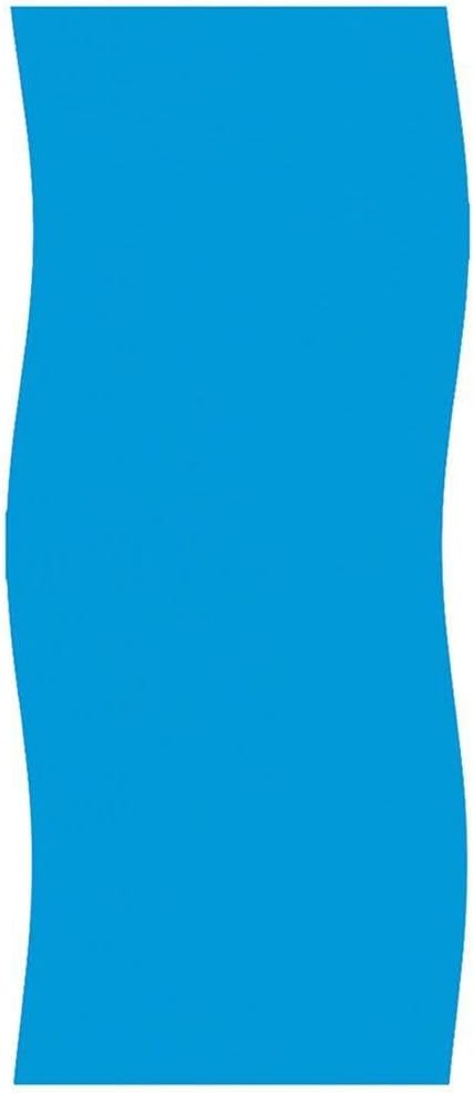 In The Swim 18' Round 20 Mil Overlap Pool Liner for Above Ground Swimming Pools - Solid Blue Design - 48/52 Inch Wall Height