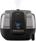 HOMEDICS Total Comfort Ultrasonic Humidifier with UV-C Technology Warm and Cool Mist, Top-Fill, 120-Hour, 2-Gallon (For Rooms Up To 587-sq ft) Black