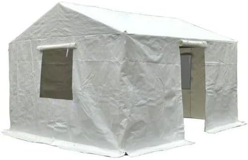 12'x14' Gazebo Cover for Hardtop Gazebos, Outdoor Universal Winter Gazebo Cover with Sidewalls and Mesh Windows, All Season Waterproof Enclosed Gazebo Cover, White
