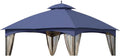 Garden Winds Reinforced RipLock 350 Replacement Canopy Top Cover Compatible with Massillon Biscayne 10' x 12' Gazebo Model L-GZ933PST – True Navy
