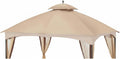 Garden Winds Reinforced RipLock 350 Replacement Canopy Top Cover Compatible with Massillon Biscayne 10' x 12' Gazebo Model L-GZ933PST - Beige