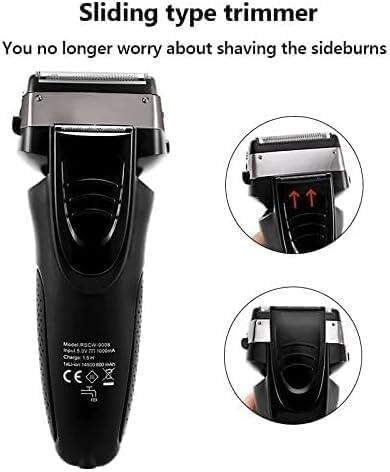Men's Shaver, USB Rechargeable Electric Shaver Stainless Steel Shaving Machine for Men 3D Triple Floating Blade Razor Shaver Barber Electric