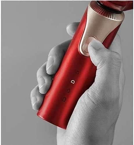 Electric Razor for Men, Wet & Dry Men's Razors for Shaving Electric Cordless, Rotary Razors Electric Shavers for Men Waterproof Rechargeable (Color : Red)