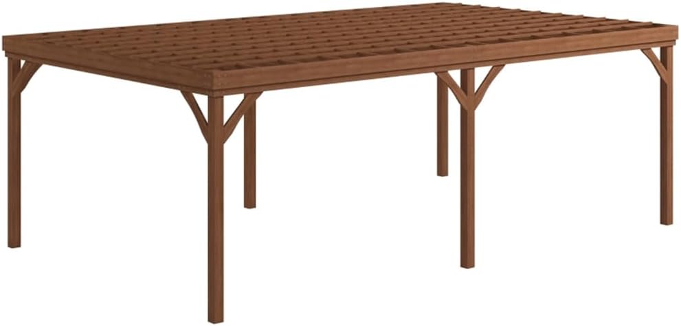 20 x 12 ft Wood Pergola Quality Solid Wood Gazebo Pavilion for Backyard Deck Patio Outdoor Large Pergola Grape Trellis Grill Gazebo, Strong Sturcture,Snow and Wind Supported (Brown)