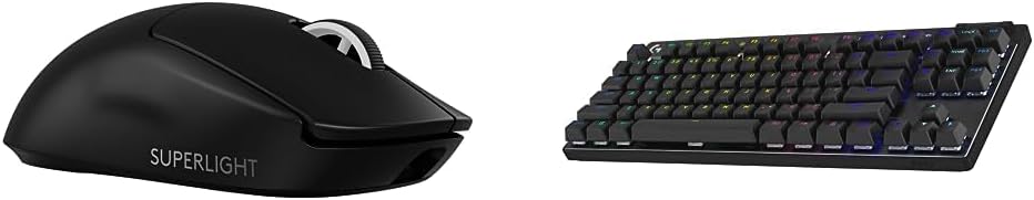 Logitech G Pro X Superlight 2 Lightspeed Wireless Gaming Mouse + G Pro X TKL Lightspeed Wireless Gaming Keyboard (Tactile) Bundle - Black