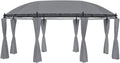 vidaXL Gazebo, Canopy Tent with Sidewall Curtains, Patio Pavilion with Steel Frame, Sunshade Wedding Party Tent for Garden Beach, Anthracite