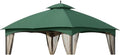 Garden Winds Reinforced RipLock 350 Replacement Canopy Top Cover Compatible with Massillon Biscayne 10' x 12' Gazebo Model L-GZ933PST - Green