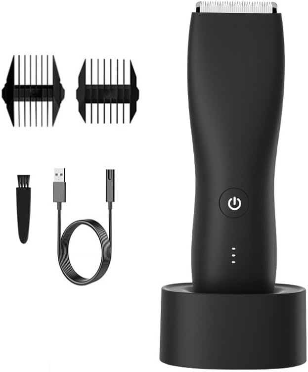 Hair Clippers for Men, Electric Groin Hair Trimmer Ball Shaver & Body Groomer for Men Beard Ttrimmer Wet/Dry Body Pubic Hair Clippers Ceramic Blade