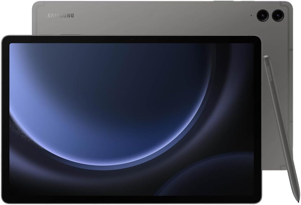 Samsung Galaxy Tab S9 FE+ Plus Android Tablet (12.4' Touchscreen, 8GB RAM, 384GB Storage: 128GB+256GB SD, 18-Hr Battery Life, S Pen, 1 Front Camera + 2 Rear Cameras, Lightweight Design), SM-X610, Gray