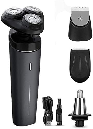 Electric Shaver Razor Cordless Beard Trimmer for Men Nose Hair Trimmer 4 in 1 Trimmer Grooming Kit Waterproof USB Rechargeable Dry Wet