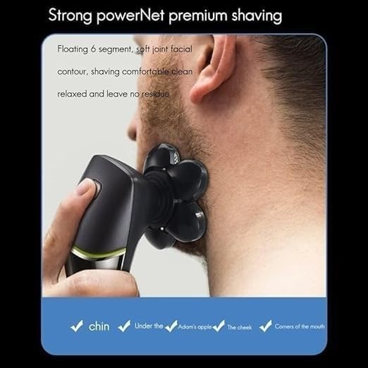 Electric Shavers for Bald Men, 6 in 1 Rechargeable Electric Shaver Six Floating Heads Bald Head Shaver Grooming Kit Shaver for Men