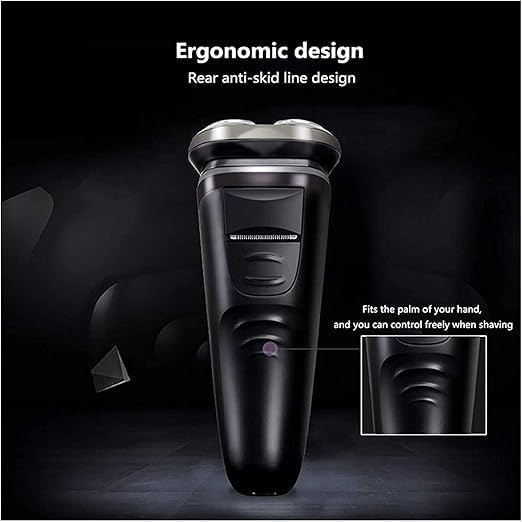 Electric Razor Shaver for Men,Wet&Dry Metal IPX7 Waterproof Removable Beard Hair Trimmer Mens Rotary Shavers Included Charging Adapter