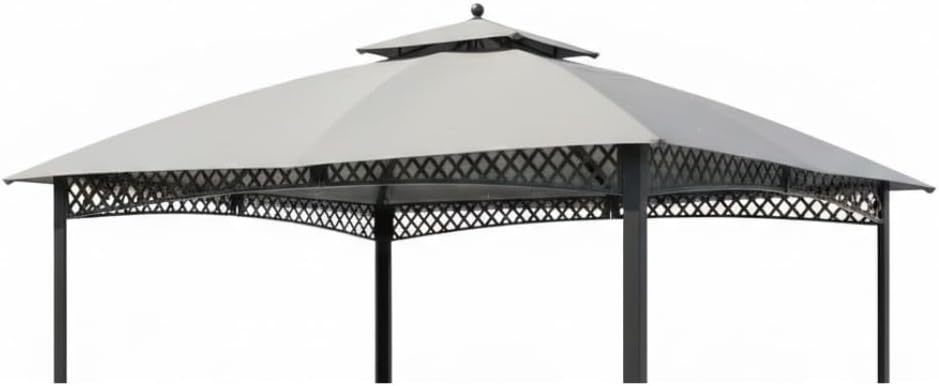Garden Winds Reinforced RipLock 350 Replacement Canopy Top Cover Compatible with Windsor Dome 10' x 12' Gazebo Models L-GZ717PST-C, A111001701 - Slate Gray
