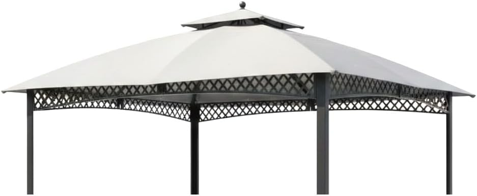 Garden Winds Reinforced Replacement Canopy Top Cover Compatible with The L-GZ717PST-C, A111001701 Windsor Dome 10' x 12' Gazebo - Classic Stone, RipLock 350