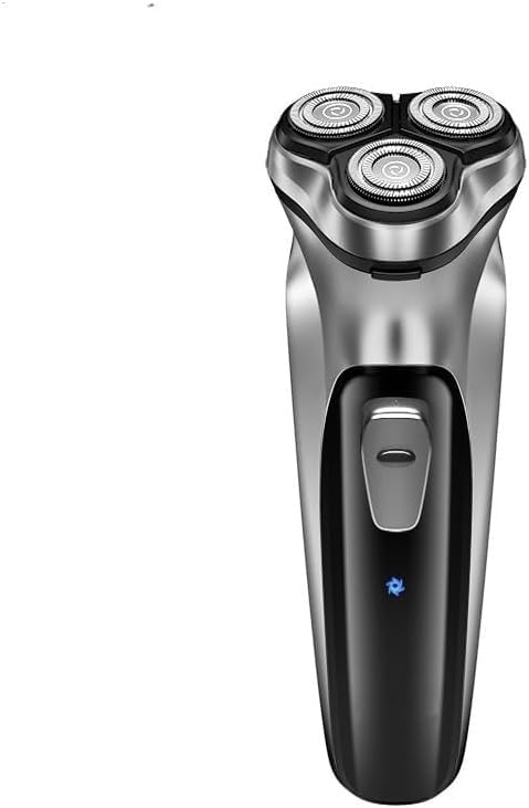 Electric Shavers for Bald Men, Electric Shaver Razor Men Type-C Rechargeable Shaving Beard Machine Intelligent Control Travel Lock (Color : Silver)
