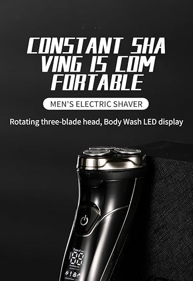 Electric Razor for Men, Shaver Professional Shaving Machine Electric Razor Waterproof Beard Trimmer Rechargeable Hair Trimmer Shaver for Men