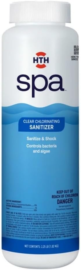 HTH Spa 86134 Clear Chlorinating Sanitizer, Spa & Hot Tub Chemical Controls Bacteria and Algae, 2.25 lbs (Pack of 6)