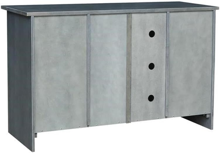 IC INTERNATIONAL CONCEPTS Entertainment/TV Stand with Open Shelves and 2 Doors in Gray - 48' Height