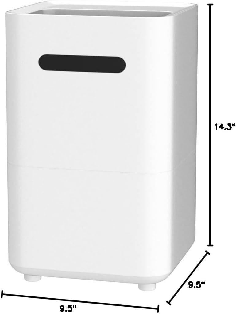 smartmi Evaporative Humidifiers, Cool No Mist Humidifiers for Bedroom, Air Humidifiers for Baby, 4L Top Fill, Self-Cleaning, Quiet, Smart APP Control, Auto Shutoff, Air-drying, Shockproof White