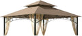 Garden Winds Reinforced Replacement Canopy Top Cover Compatible with The L-GZ136PST and L-GZ136PST-2 Madaga 10' x 10' Gazebo - Classic Brown, Riplock 350
