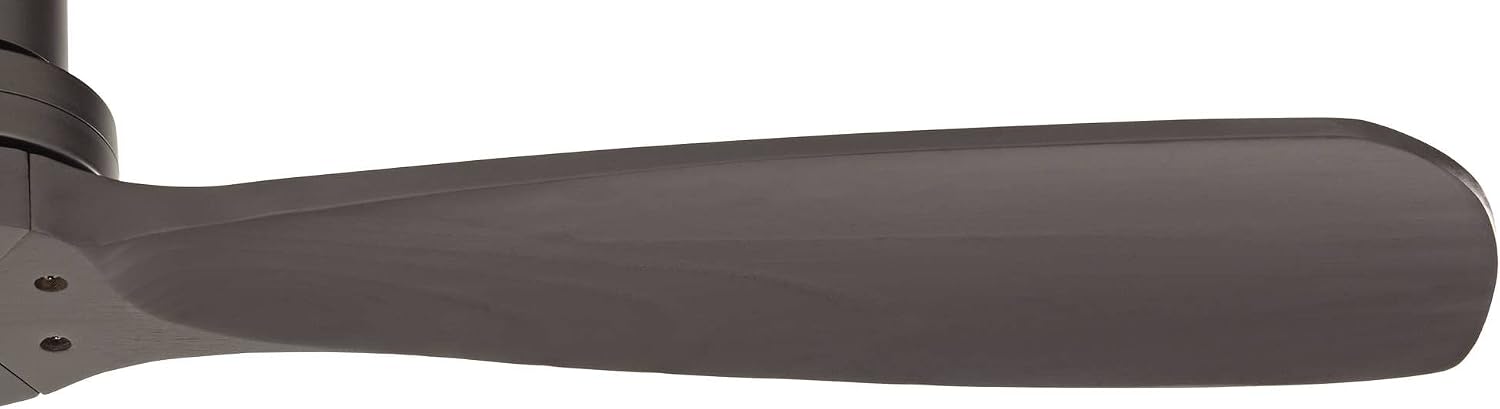 Casa Vieja 52' Delta-Wing DC Modern Industrial 3 Blade Indoor Outdoor Ceiling Fan Remote Control Matte Black Wood Damp Rated for Patio Exterior House Porch Gazebo Garage Barn