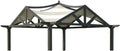 Garden Winds Durable 350 Replacement Canopy Top Compatible with Garden Treasures 10' x 10' Pergola Models GF-9A037X, GF-12S039B - Cabana Beige