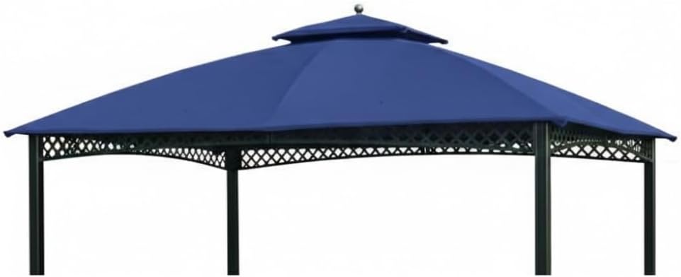 Garden Winds Reinforced RipLock 350 Replacement Canopy Top Cover Compatible with Windsor Dome 10' x 12' Gazebo Models L-GZ717PST-C, A111001701 - True Navy