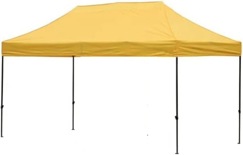 Delta Canopies 10'x15' DW Model Ez Pop up Canopy Party Tent Instant Gazebos 100% Waterproof Top with 4 Removable Sides + Wheel Bag + 4 Sand Bags (Yellow)