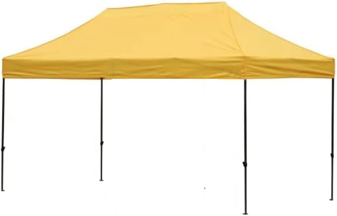 Delta Canopies 10'x15' DW Model Ez Pop up Canopy Party Tent Instant Gazebos 100% Waterproof Top with 4 Removable Sides + Wheel Bag + 4 Sand Bags (Yellow)