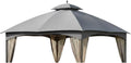 Garden Winds Reinforced RipLock 350 Replacement Canopy Top Cover Compatible with Massillon Biscayne 10' x 12' Gazebo Model L-GZ933PST – Slate Gray