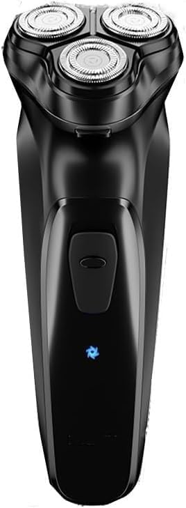 Electric Shavers for Bald Men, Electric Shaver Razor Men Type-C Rechargeable Shaving Beard Machine Intelligent Control Travel Lock (Color : Black)
