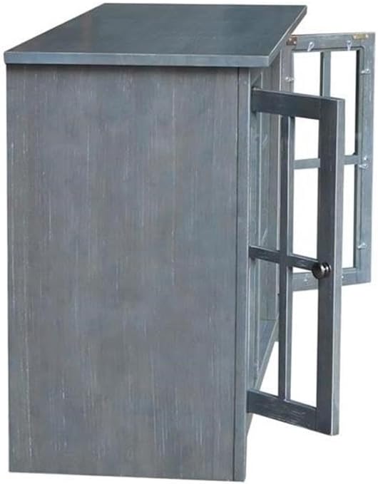 IC INTERNATIONAL CONCEPTS Entertainment/TV Stand with Open Shelves and 2 Doors in Gray - 48' Height