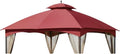 Garden Winds Reinforced RipLock 350 Replacement Canopy Top Cover Compatible with Massillon Biscayne 10' x 12' Gazebo Model L-GZ933PST - Cinnabar