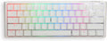 Ducky One 3 White 60% Mechanical Keyboard: Quack Mechanics Dampening, Hot-Swappable Cherry Blue Switches, High-Density PBT Doubleshot Keycaps, RGB, US, White