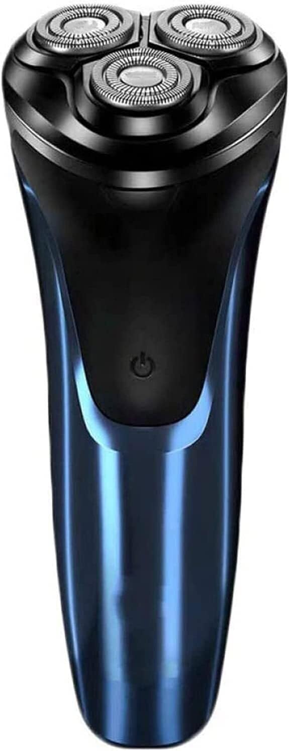 Rechargeable Waterproof IPX7 Electric Shaver Wet & Dry Rotary Shavers for Men Electric Shaving Razors with Pop-up Trimmer, Blue