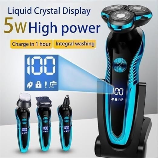 Electric Shavers for Men, Electric Shaver Washable Rechargeable Electric Razor Hair Clipper Cutting Shaving Machine for Men Beard Trimmer Wet-Dry Dual Use