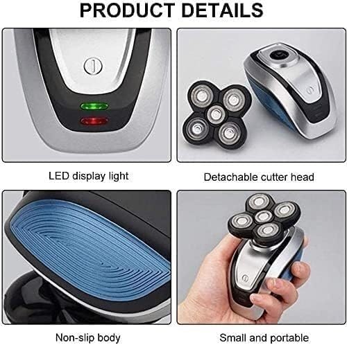Electric Shaver for Men, 4 in 1 Head Shavers for Bald Men Electric Rotary Razor Beard Trimmer Grooming Kit Waterproof, USB Rechargeable
