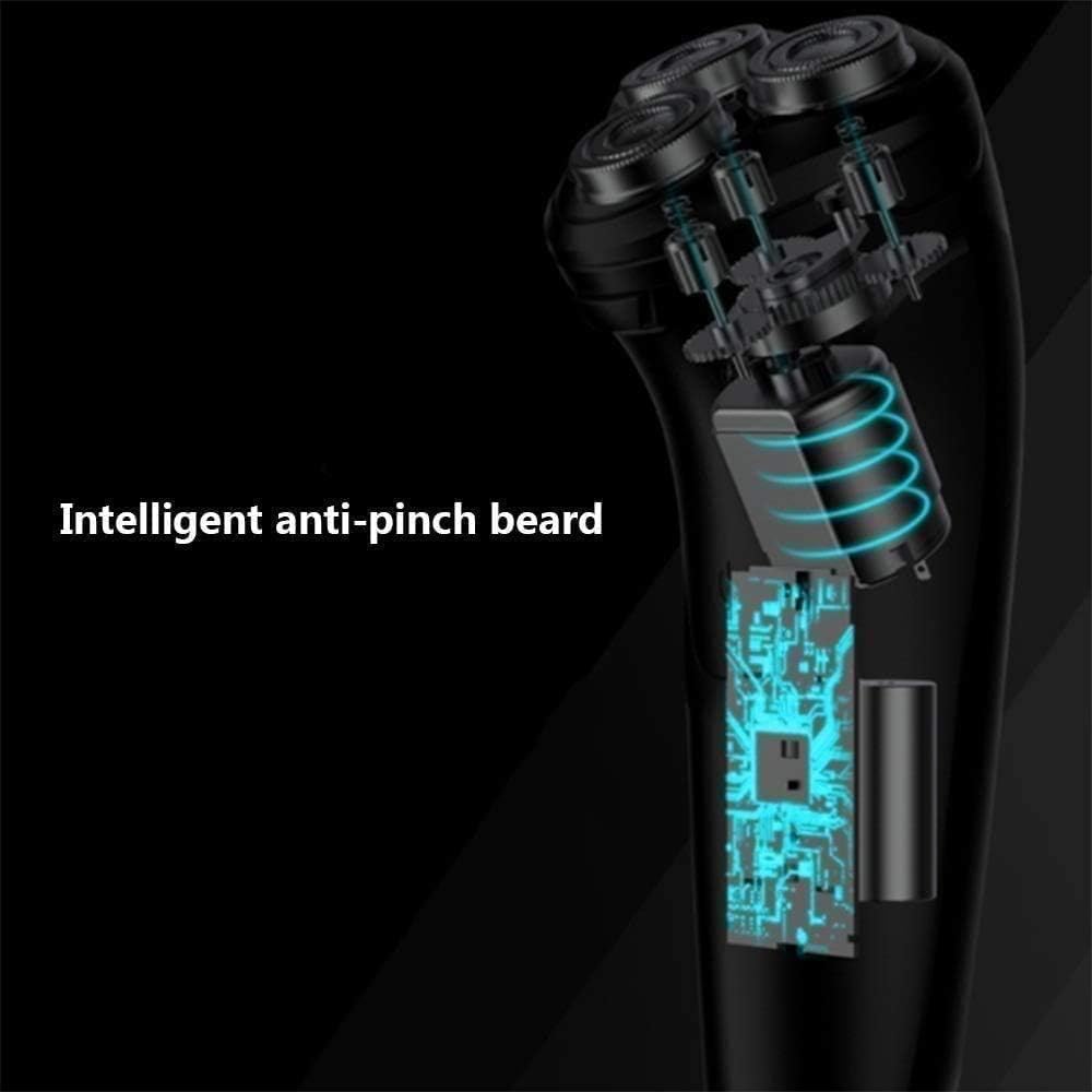 Electric Razor for Men, Rotary Electric Shaver with Pop-up Beard Trimmer, Rechargeable Cordless
