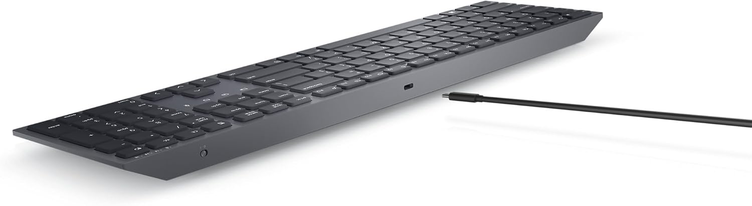 Dell KM900 Premier Collaboration Keyboard and Mouse - Zoom Touch Controls, Backlight Keyboard, Bluetooth 5.1, Radio Frequency 2.4GHz - Black