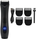 Hair Clippers for Men, Electric Body Trimmer and Shaver for Men Body Groomer Groin&Ball Pubic Hair Trimmer Replaceable Ceramic Blade IPX7 Waterproof, Black Set