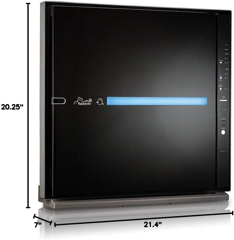 Rabbit Air, MinusA2 Air Purifiers for Home, Ultra Quiet HEPA Air Purifier - Wall Mountable Air Purifiers for Home Large Room, Allergies, Dust, Mold, Smoke & VOCs, (SPA-780N, Black, Odor Remover, WIFI)