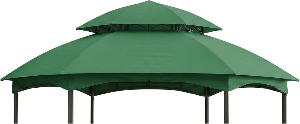 Garden Winds Reinforced RipLock 350 Replacement Canopy Top Cover Compatible with Heritage 12' x 12' Hexagon Gazebo Models L-GZ793PST-E, A101011800 - Green