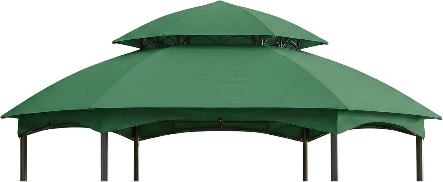 Garden Winds Reinforced RipLock 350 Replacement Canopy Top Cover Compatible with Heritage 12' x 12' Hexagon Gazebo Models L-GZ793PST-E, A101011800 - Green