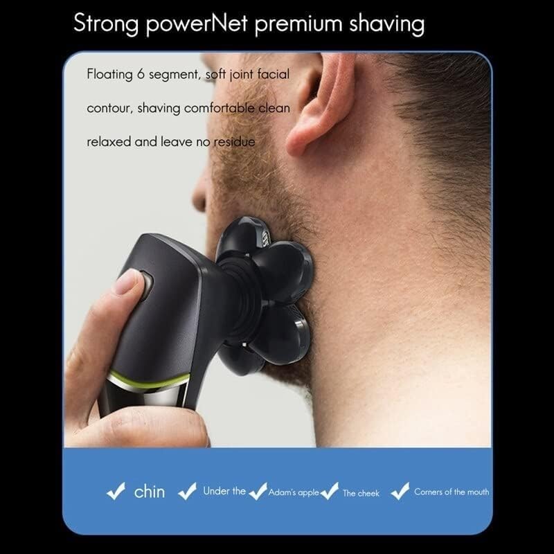 Electric Shavers for Bald Men, 6 in 1 Rechargeable Electric Shaver Six Floating Heads Bald Head Shaver Grooming Kit Shaver for Men