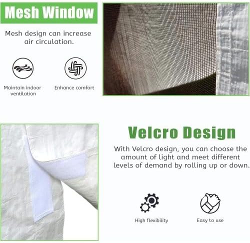 12'x14' Gazebo Cover for Hardtop Gazebos, Outdoor Universal Winter Gazebo Cover with Sidewalls and Mesh Windows, All Season Waterproof Enclosed Gazebo Cover, White